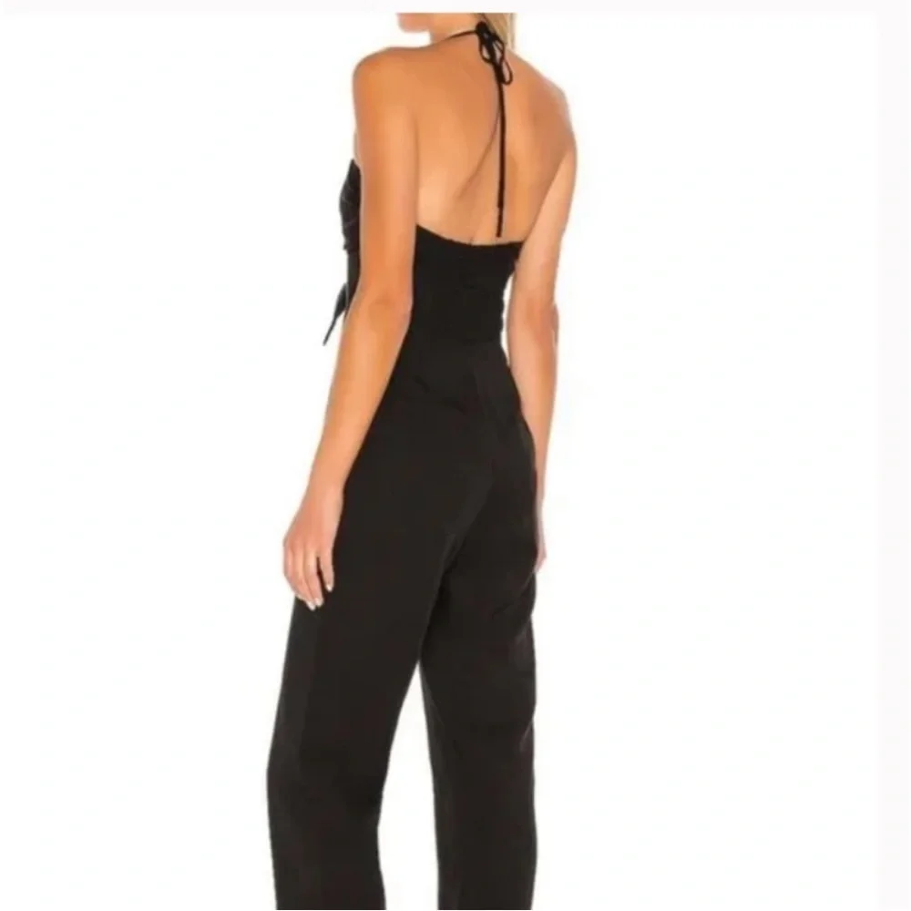 MAJORELLE Black Tapered Jumpsuit with Cutout - Picture 4 of 6